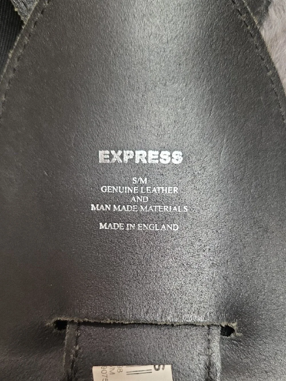 Express Black Leather Stretch Waist Belt  Silver Accent 3 Adjusts Small Medium